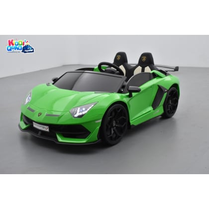 Lamborghini SVJ 24 Volts verte, voiture électrique enfant 24V - 7AH, 2 moteurs