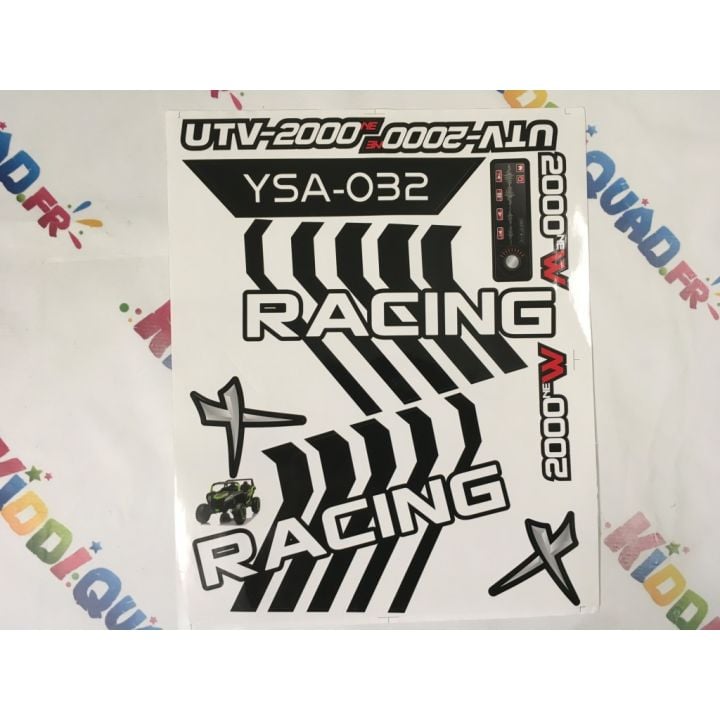 Planche de stickers blanc pour Buggy Big Horn 24V