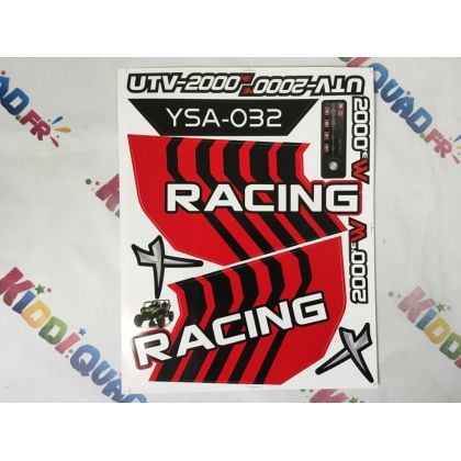 Planche de stickers rouge pour Buggy Big Horn 24V