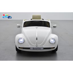 Volkswagen Coccinelle "Beetle" blanche, Version rétro, 12 volts, voiture électrique pour enfant