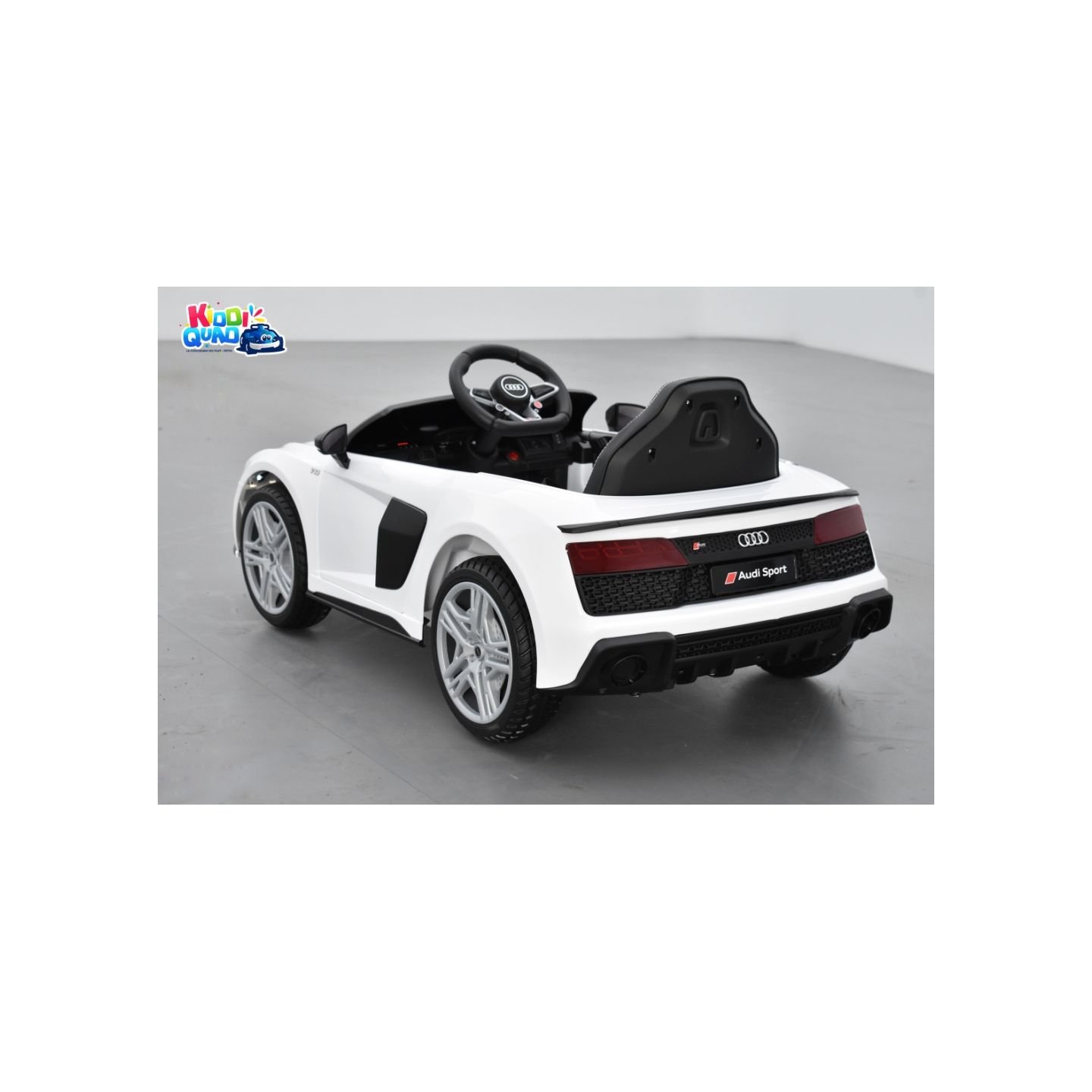 Audi R8 Performance 12 Volts blanc ibis, voiture électrique pour enfant  télécommande parentale 2.4 Ghz, 12
