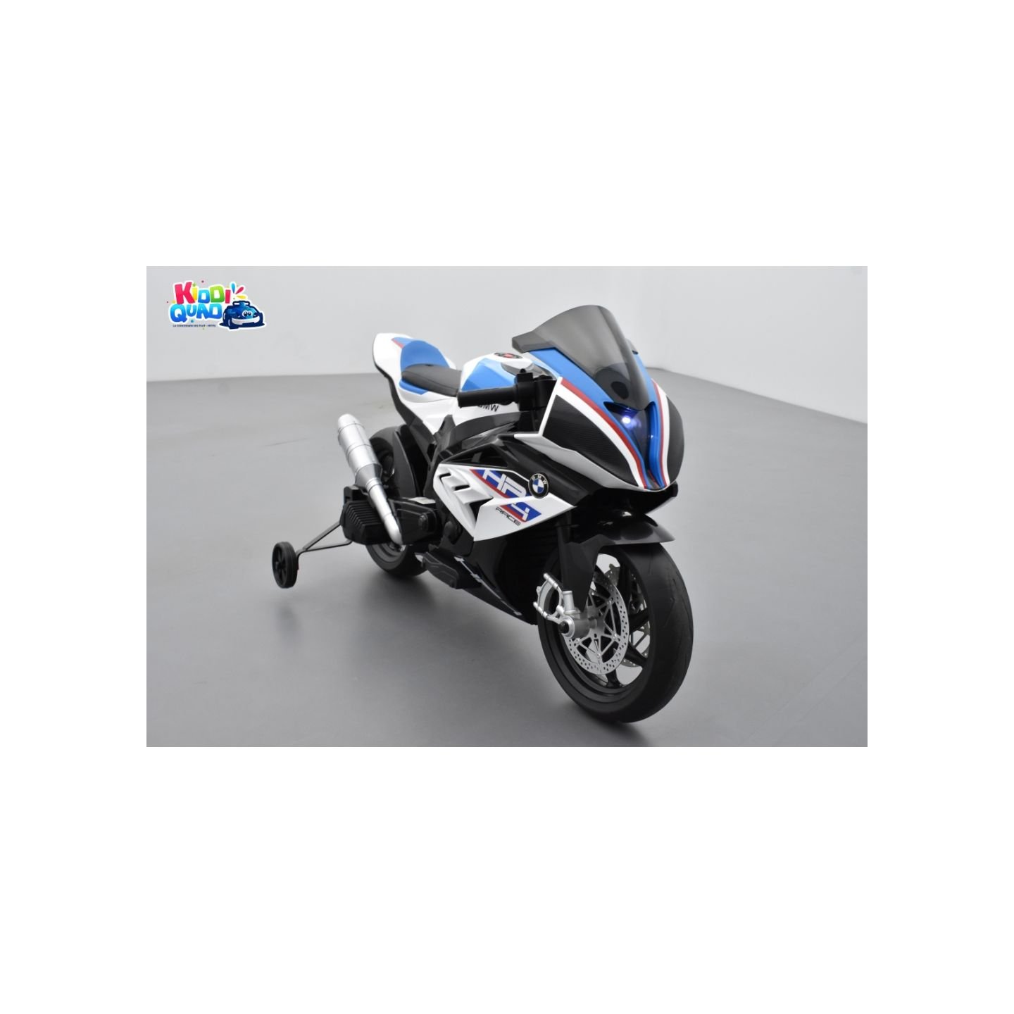 BMW HP4 Race blanche, moto électrique pour enfant 12 volts