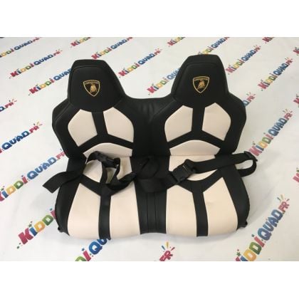 Siège en simili-cuir noir / blanc pour Lamborghini SVJ 24V