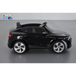 Audi E-TRON Noir Métallisée, Ecran MP4, voiture électrique enfant télécommande parentale, 12 Volts - 4 moteurs