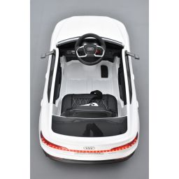 Audi E-TRON Blanc, voiture électrique enfant télécommande parentale, 12 Volts - 4 moteurs