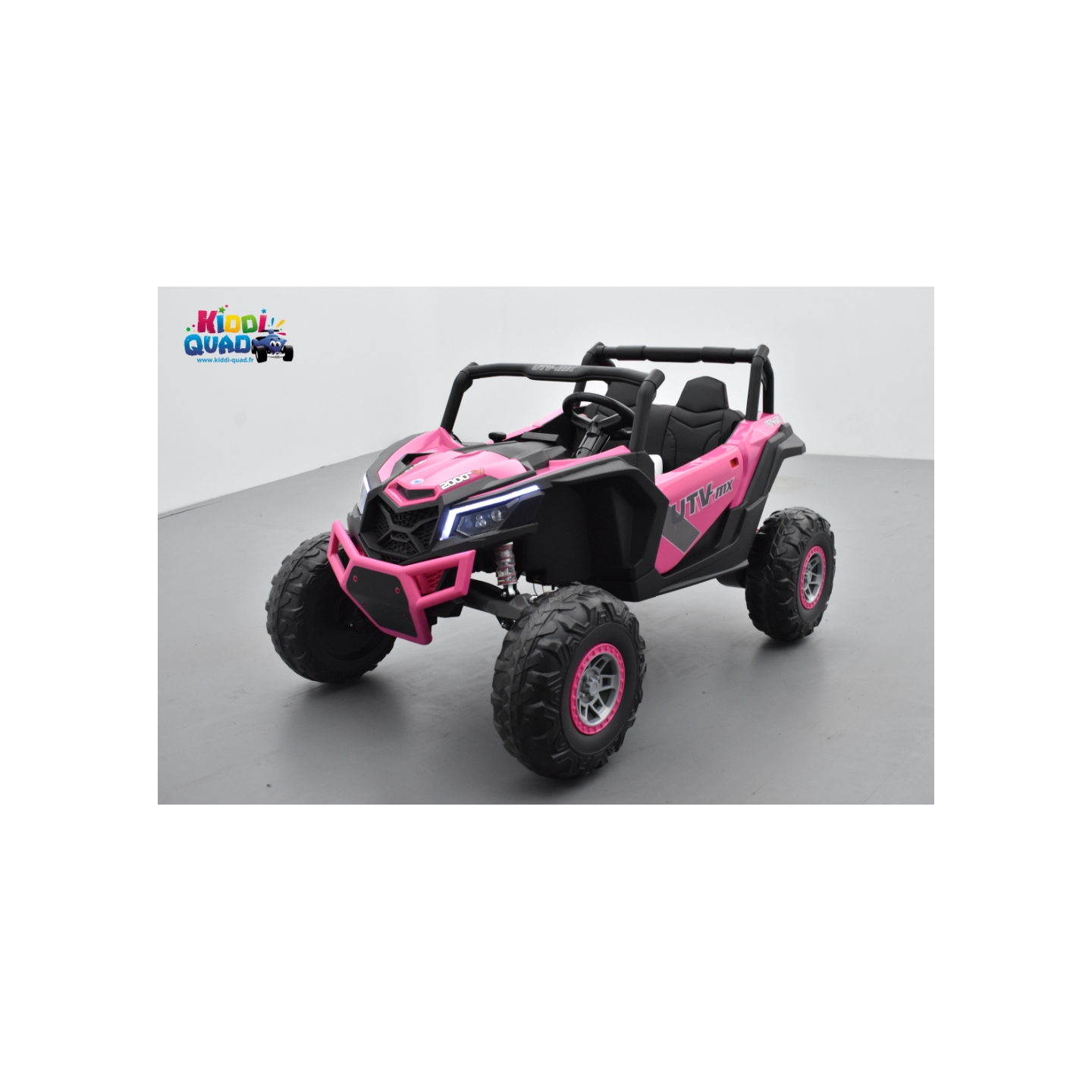 Buggy Scorpion 24 Volts 7Ah Rose, 4 moteurs de 60 watts, buggy deux places, buggy électrique enfant
