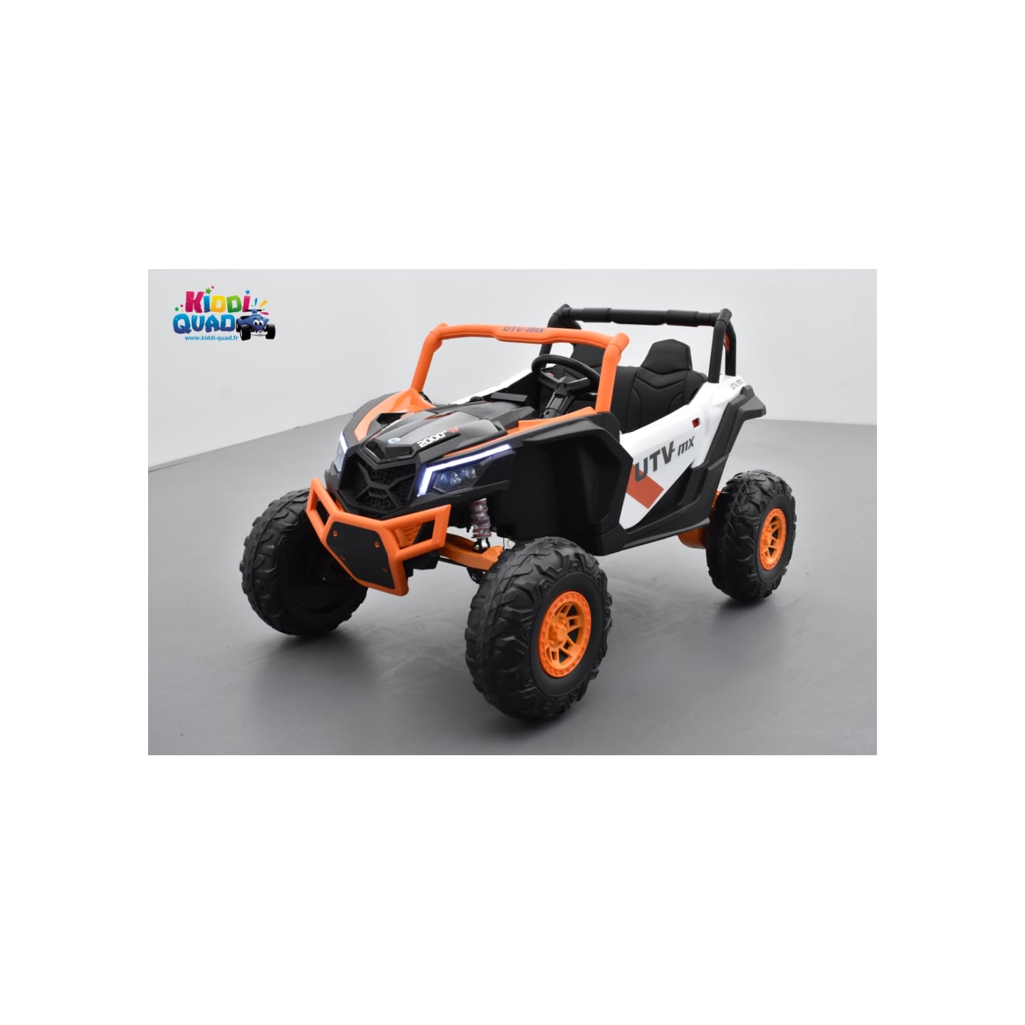 Buggy Scorpion 24 Volts 7Ah orange, 4 moteurs de 60 watts, buggy deux places, buggy électrique enfant