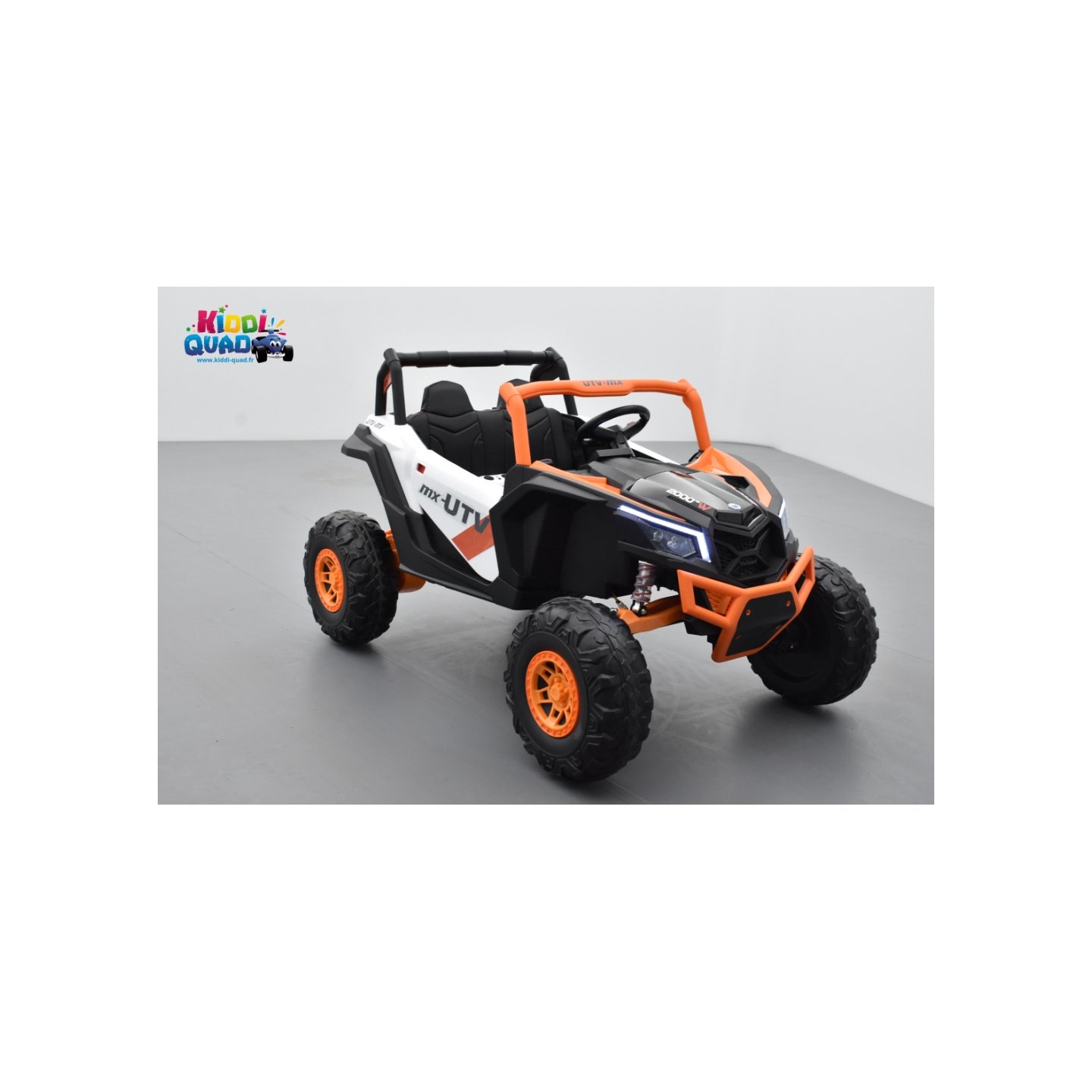 Buggy Scorpion 24 Volts 7Ah orange, 4 moteurs de 60 watts, buggy deux places, buggy électrique enfant