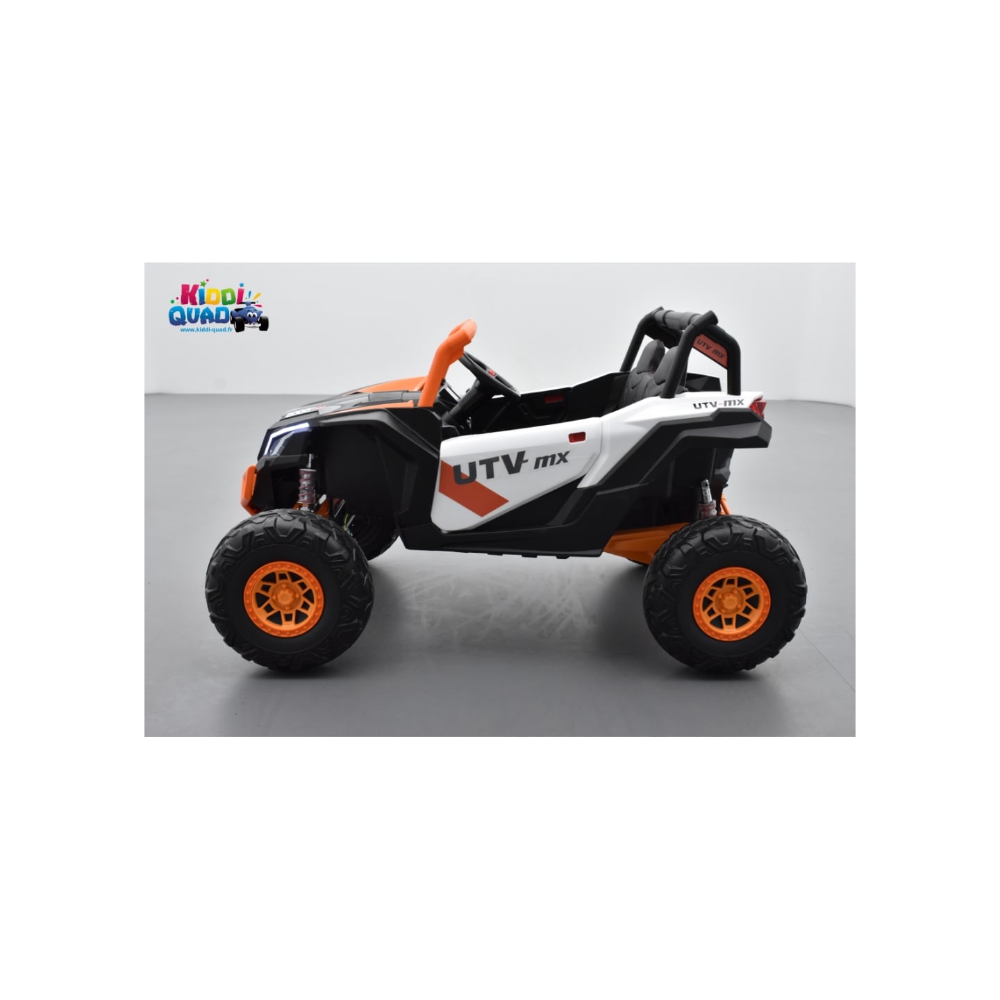 Buggy Scorpion 24 Volts 7Ah orange, 4 moteurs de 60 watts, buggy deux places, buggy électrique enfant