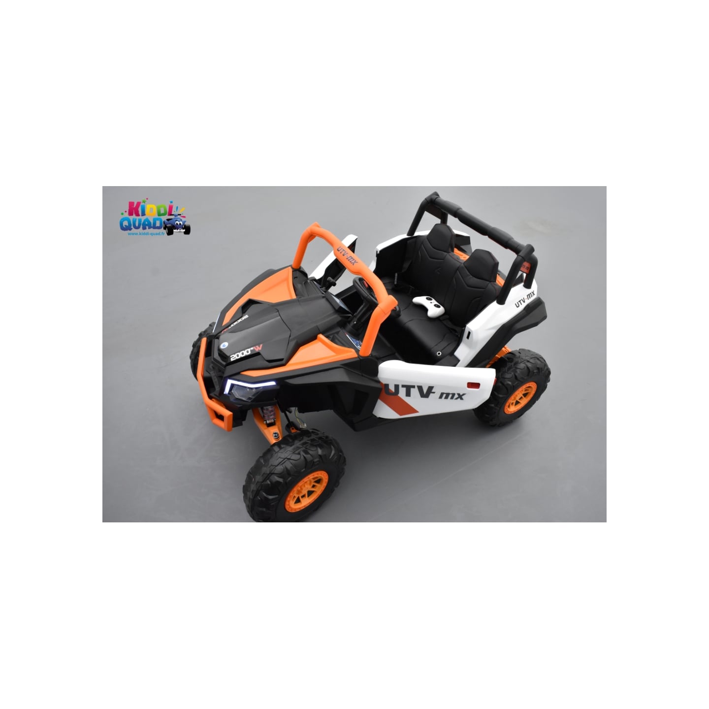 Buggy Scorpion 24 Volts 7Ah orange, 4 moteurs de 60 watts, buggy deux places, buggy électrique enfant