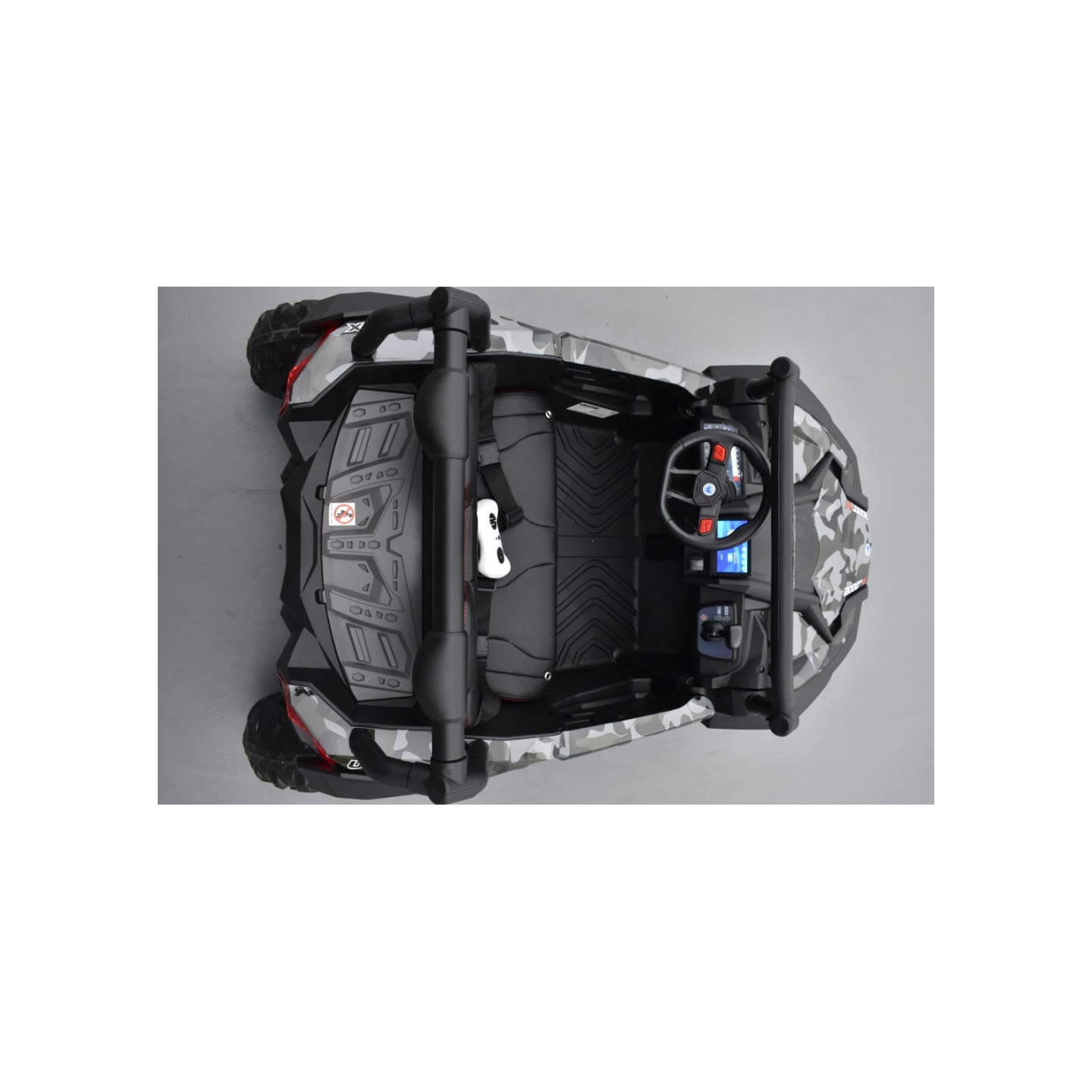 Buggy Scorpion 24 Volts 7Ah camouflage, 4 moteurs de 60 watts, buggy deux places, buggy électrique enfant