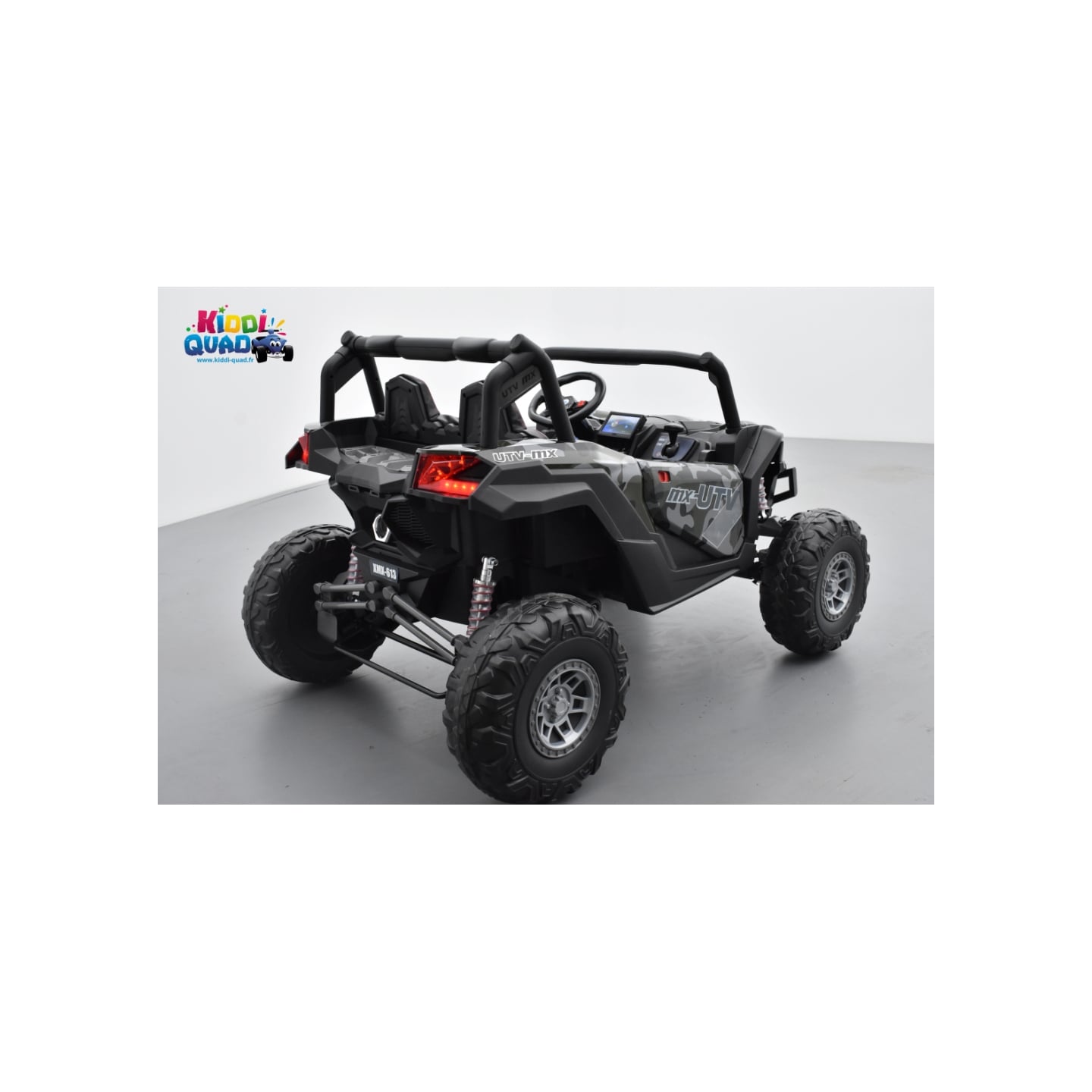 Buggy Scorpion 24 Volts 7Ah camouflage, 4 moteurs de 60 watts, buggy deux places, buggy électrique enfant