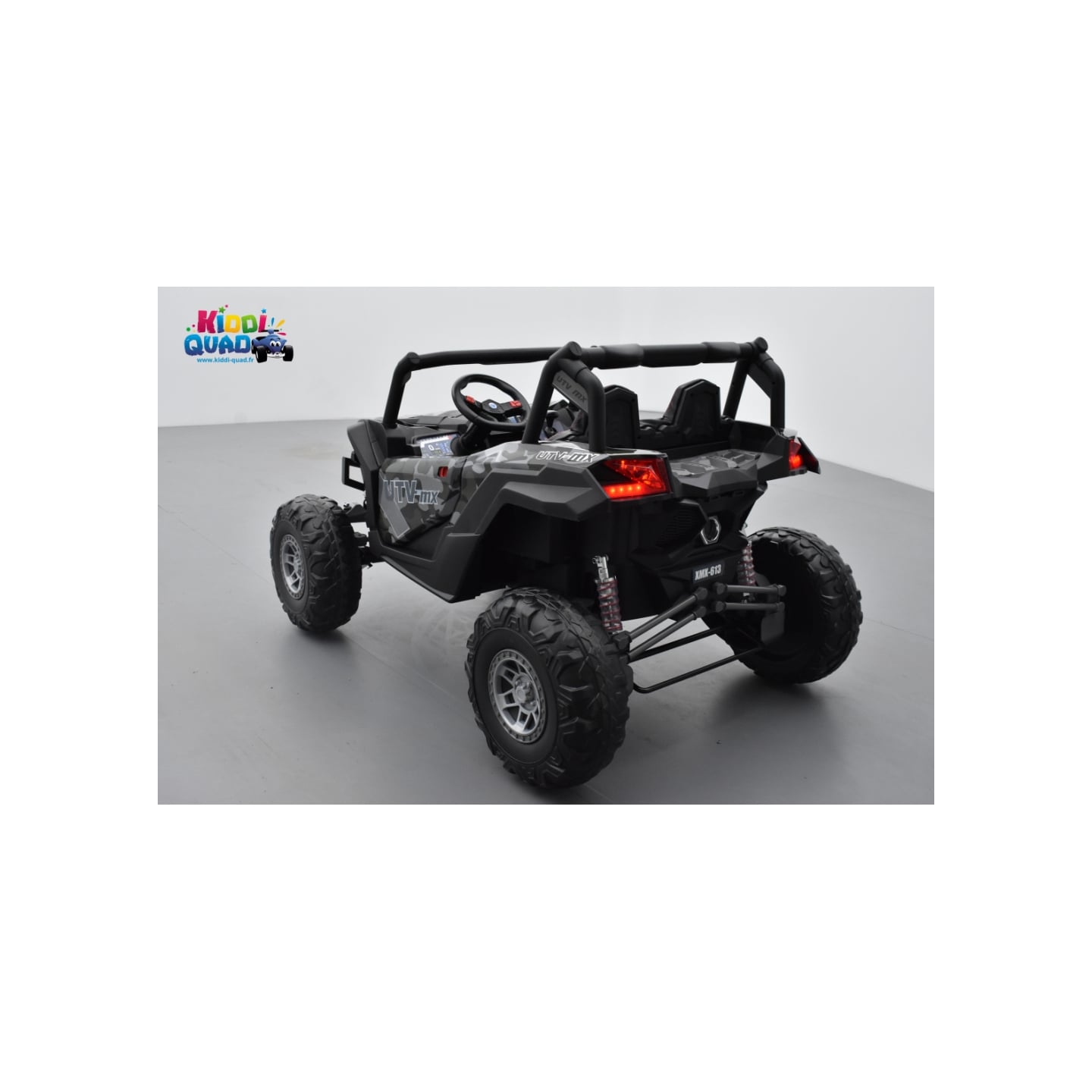 Buggy Scorpion 24 Volts 7Ah camouflage, 4 moteurs de 60 watts, buggy deux places, buggy électrique enfant