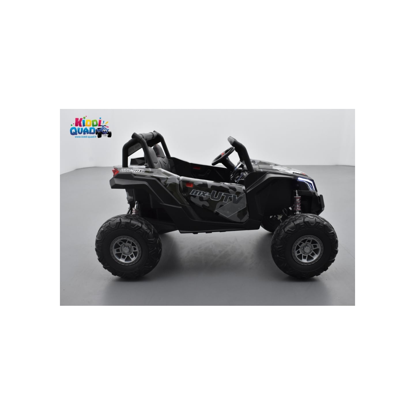 Buggy Scorpion 24 Volts 7Ah camouflage, 4 moteurs de 60 watts, buggy deux places, buggy électrique enfant