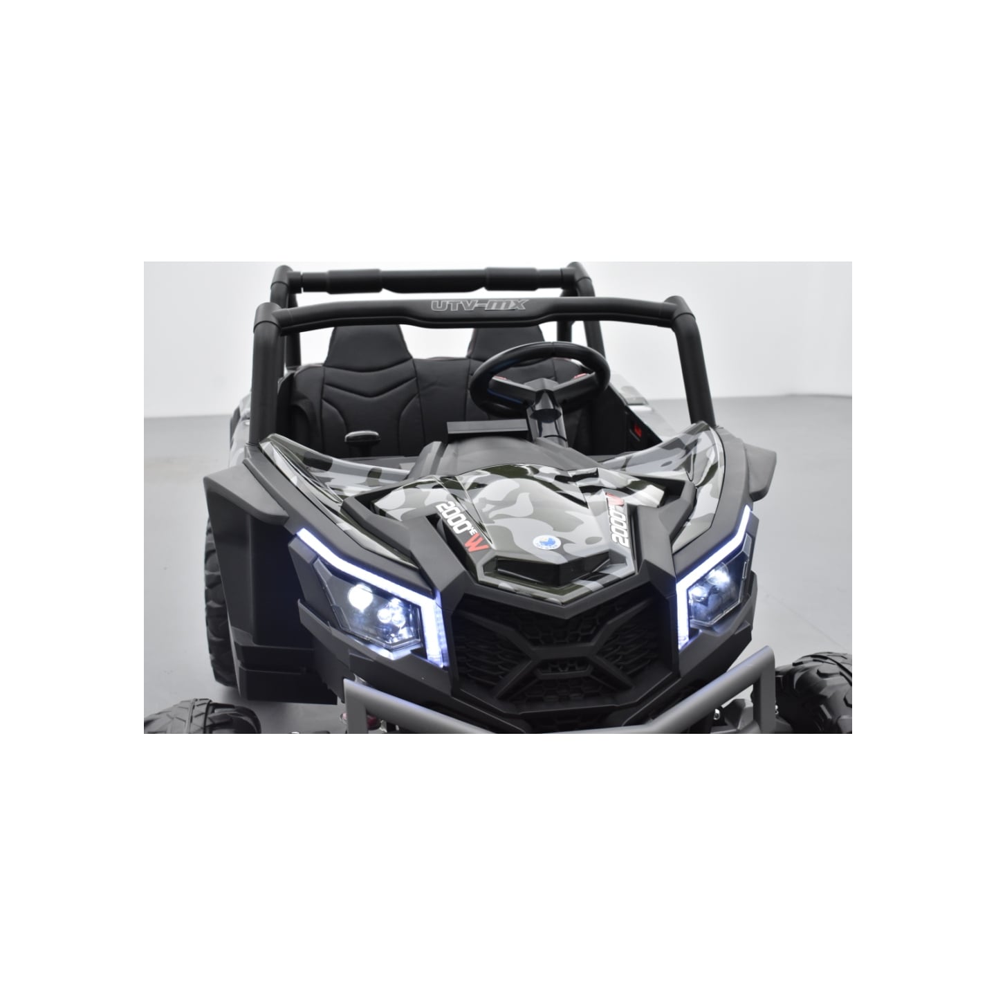 Buggy Scorpion 24 Volts 7Ah camouflage, 4 moteurs de 60 watts, buggy deux places, buggy électrique enfant