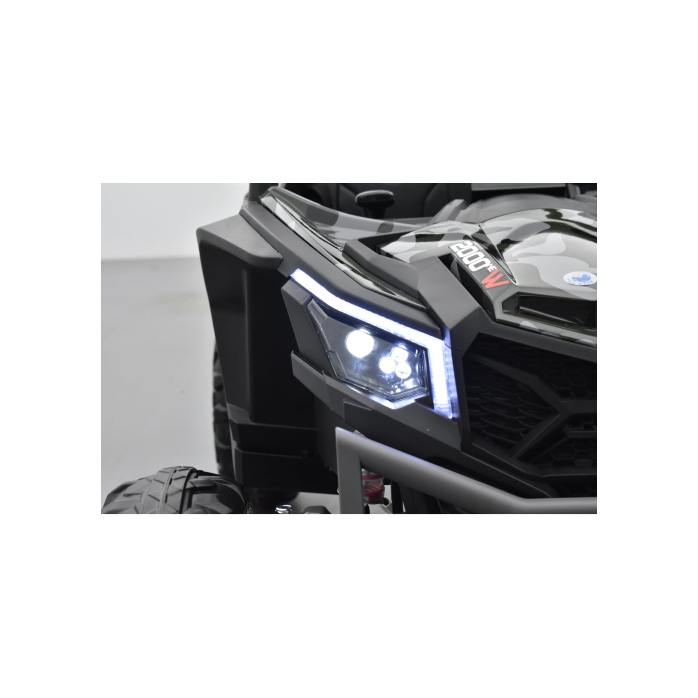 Buggy Scorpion 24 Volts 7Ah camouflage, 4 moteurs de 60 watts, buggy deux places, buggy électrique enfant