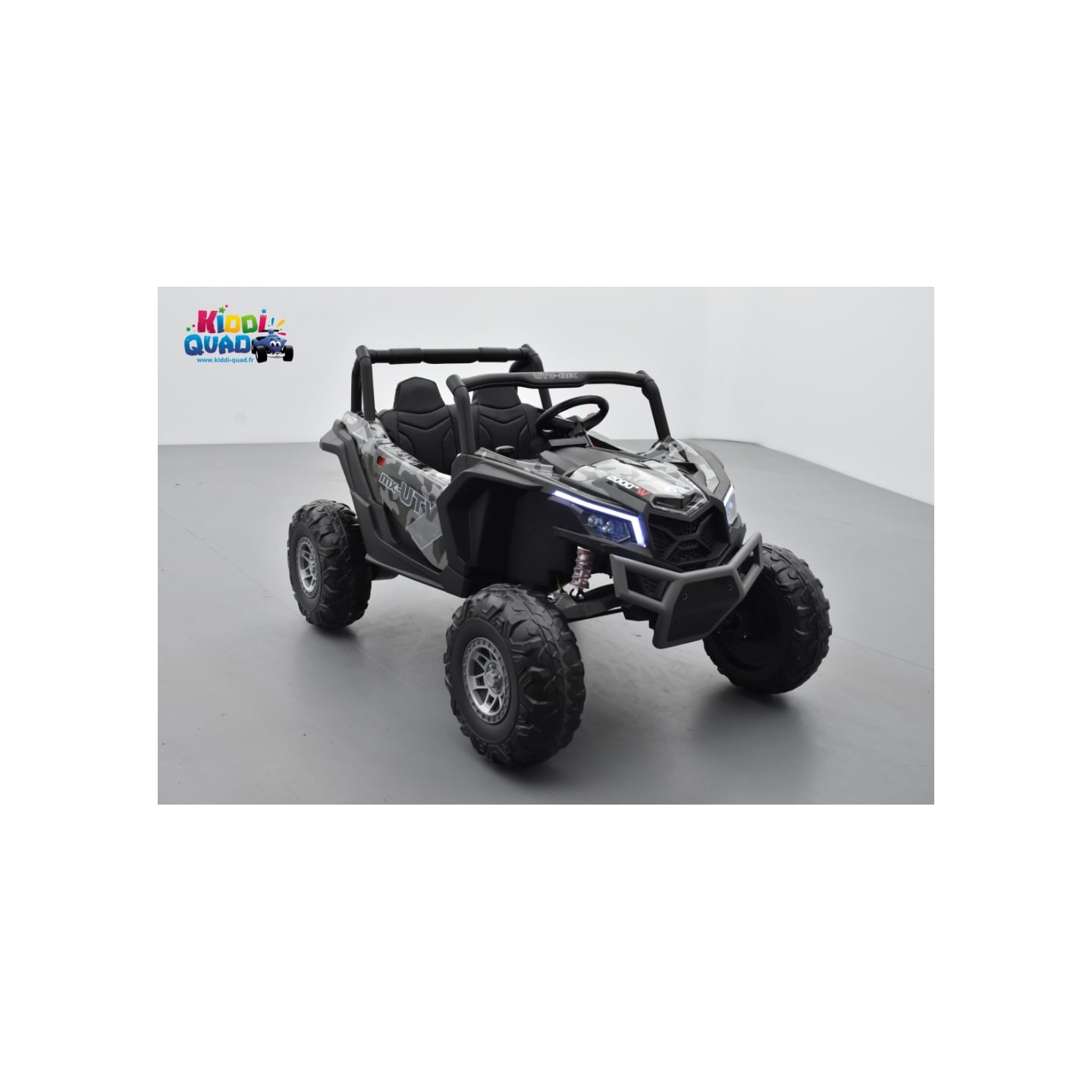 Buggy Scorpion 24 Volts 7Ah camouflage, 4 moteurs de 60 watts, buggy deux places, buggy électrique enfant