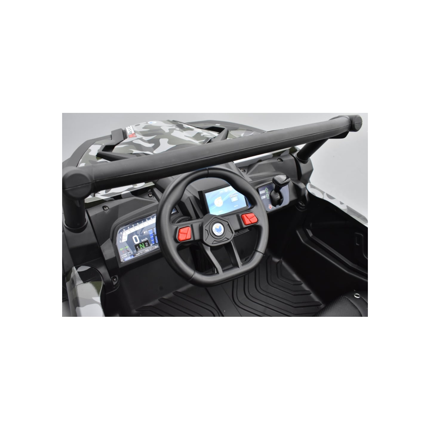 Buggy Scorpion 24 Volts 7Ah camouflage, 4 moteurs de 60 watts, buggy deux places, buggy électrique enfant