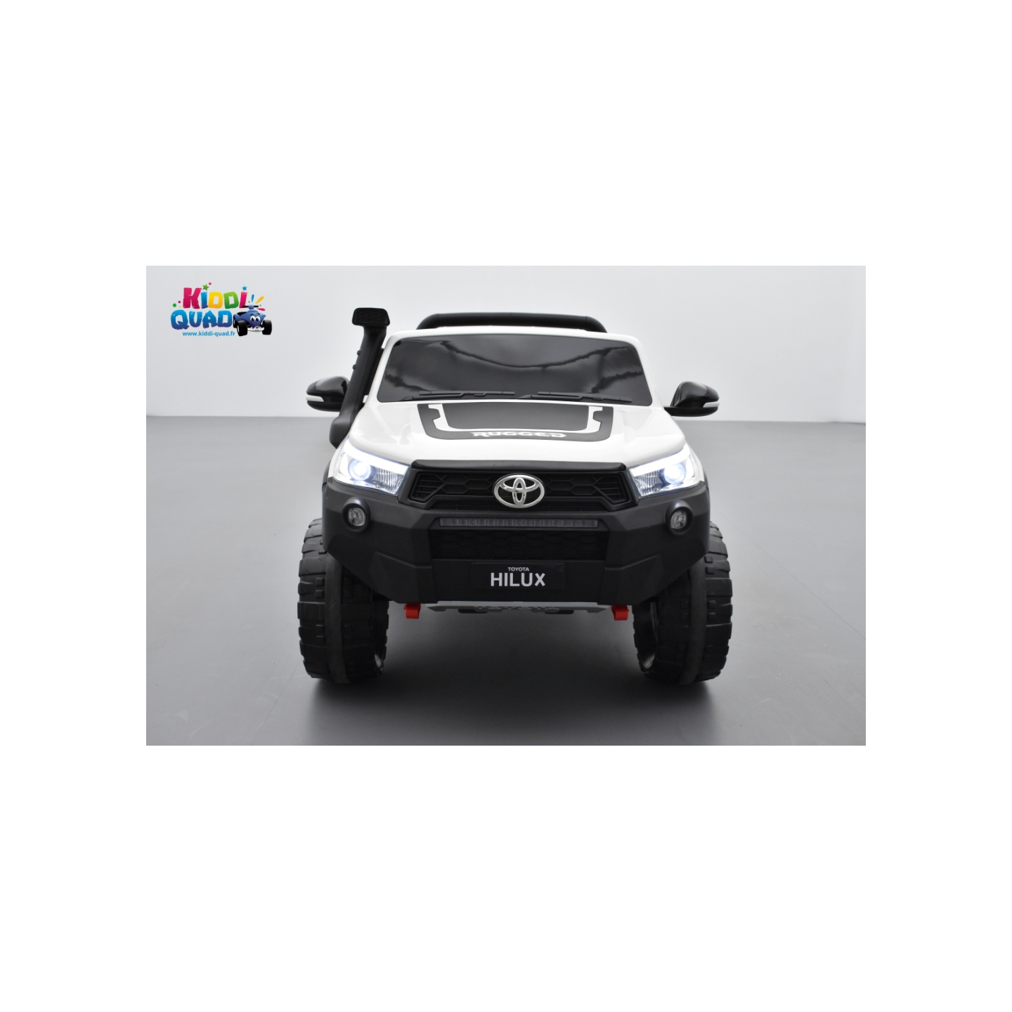 Toyota Hilux blanc 24 Volts électrique pour enfant écran mp4, 4x4 électrique enfant 2 places