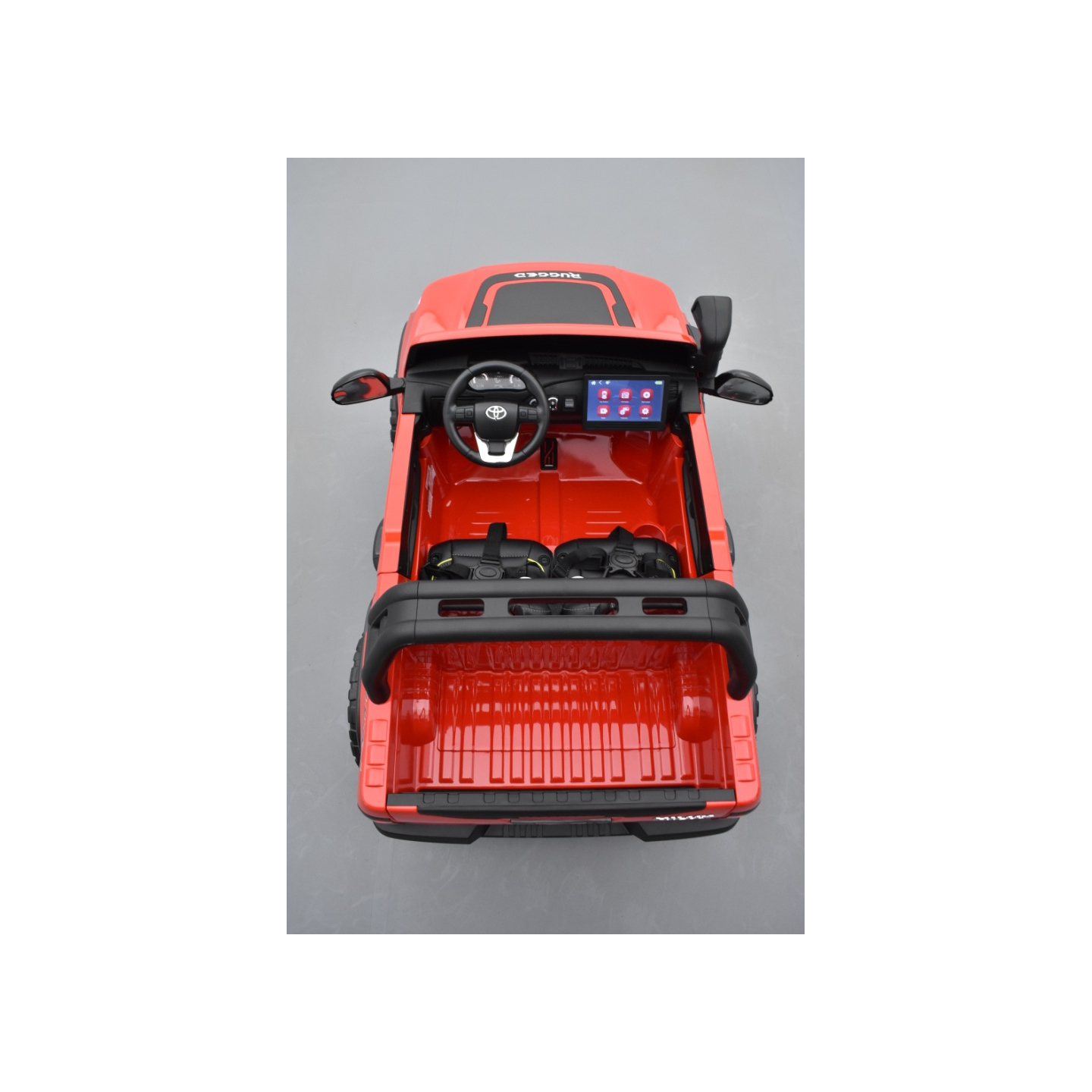 Toyota Hilux rouge 24 Volts électrique pour enfant écran mp4, 4x4 électrique enfant 2 places
