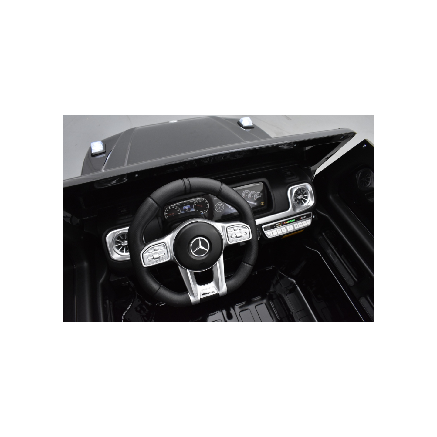 Mercedes G63 AMG 2 places Noir Métallisée, voiture électrique pour enfant, 24 volts - 4 moteurs