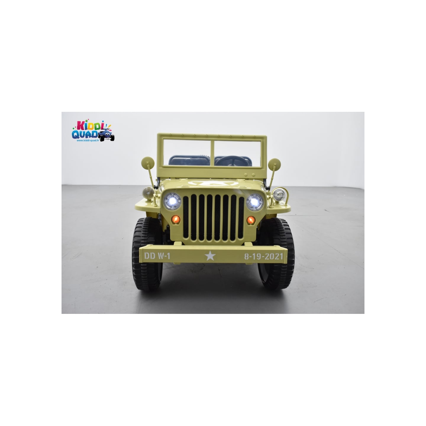 Jeep Willys 24 Volts 3 places sable, 4x4 électrique enfant, 24V - 4 moteurs