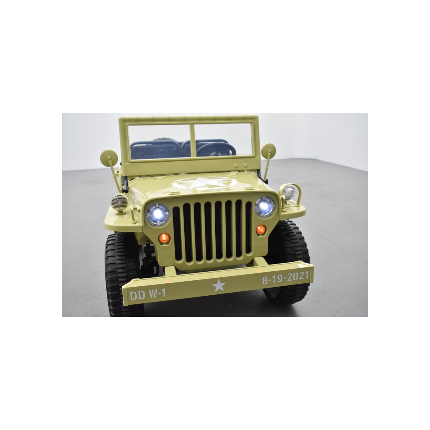 Jeep Willys 24 Volts 3 places sable, 4x4 électrique enfant, 24V - 4 moteurs
