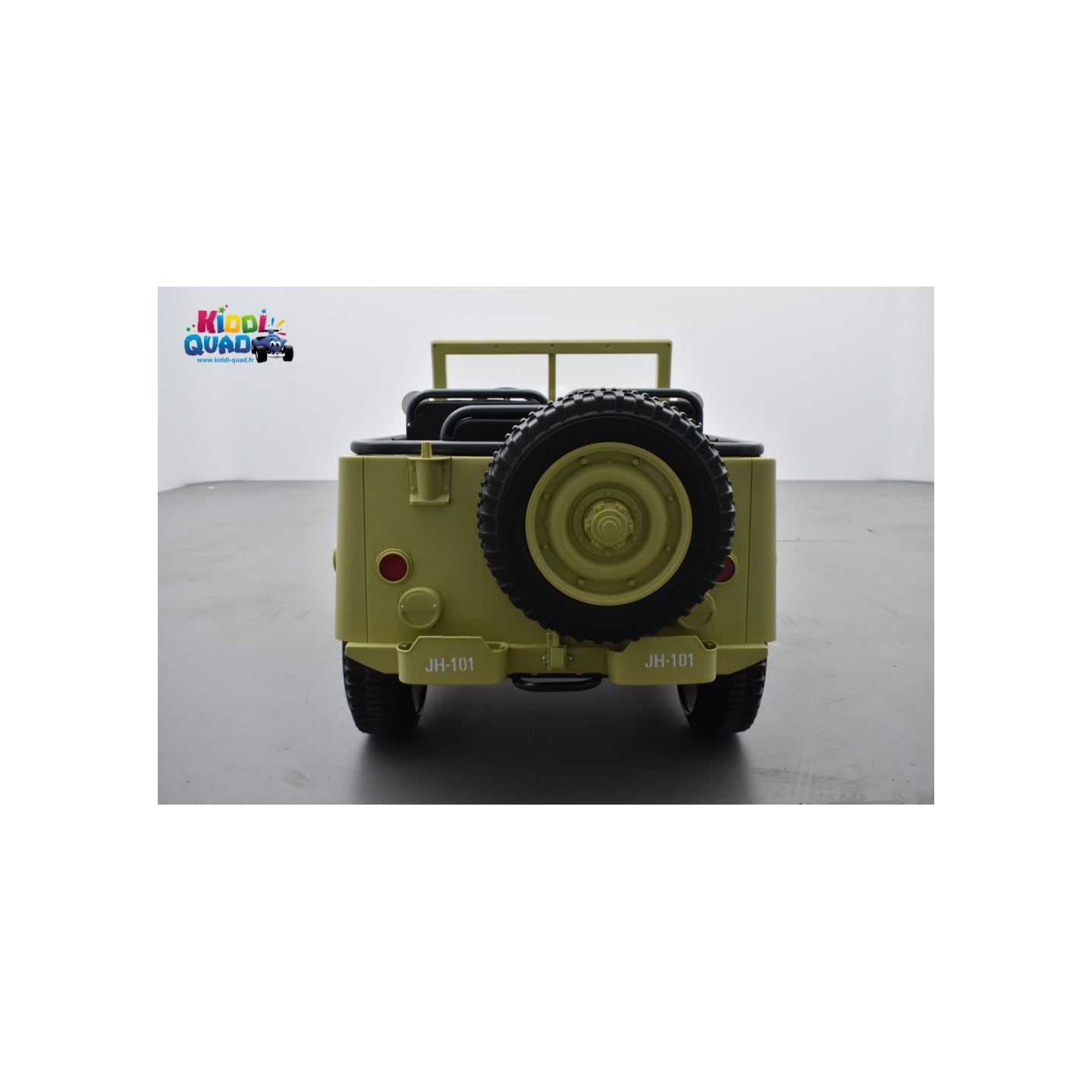 Jeep Willys 24 Volts 3 places sable, 4x4 électrique enfant, 24V - 4 moteurs