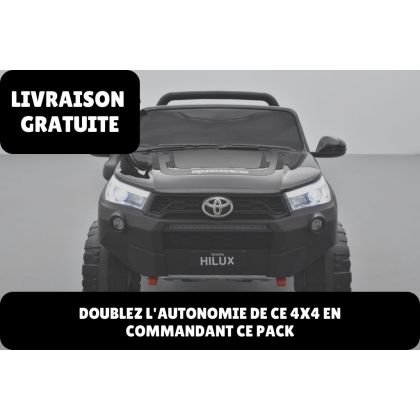 Pack Toyota Hilux noir + 2ème chargeur + batt. 24V 14Ah + housse + plaque