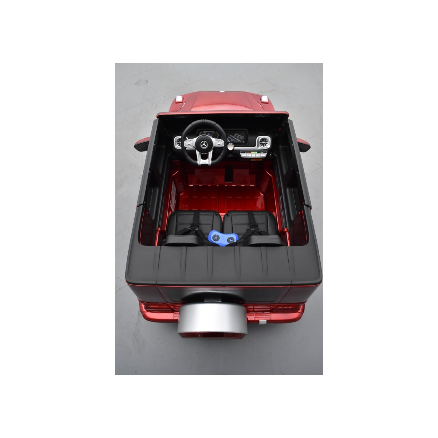 Mercedes G63 AMG 2 places Rouge Métallisée, voiture électrique pour enfant, 24 volts - 4 moteurs