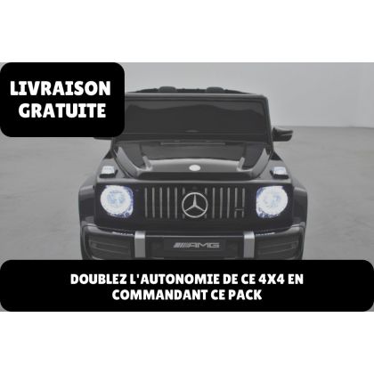Pack Mercedes G63 24V noir + 2ème chargeur + batt. 24V 14Ah + housse + plaque