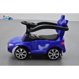 Trotteur voiture BMW M5 bleu, porteur pousseur à bascule voiture