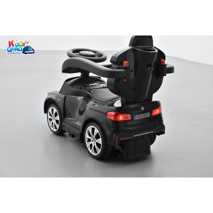 Trotteur voiture BMW M5 noir, porteur pousseur à bascule voiture