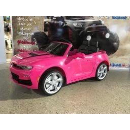 Destockage Chevrolet Camaro SS 12 volts rose, voiture électrique enfant 12 Volts