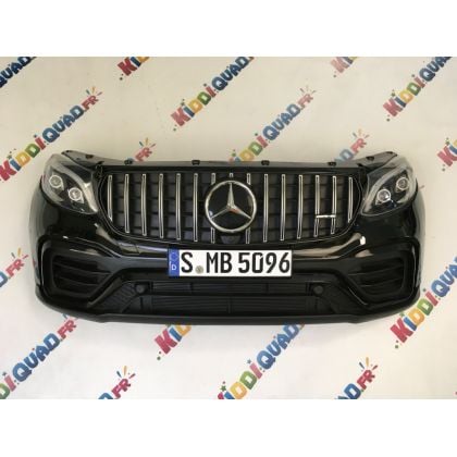 Pare-chocs avant complet noir métal avec feux pour Mercedes GLC63S 2 places 12V