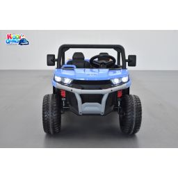 ATV 6X6 bleu avec benne basculante, tracteur électrique enfant, 24Volts - 7AH, 4 moteurs