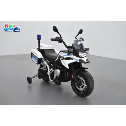 BMW F850 GS Police Blanc, moto électrique pour enfant 12 Volts