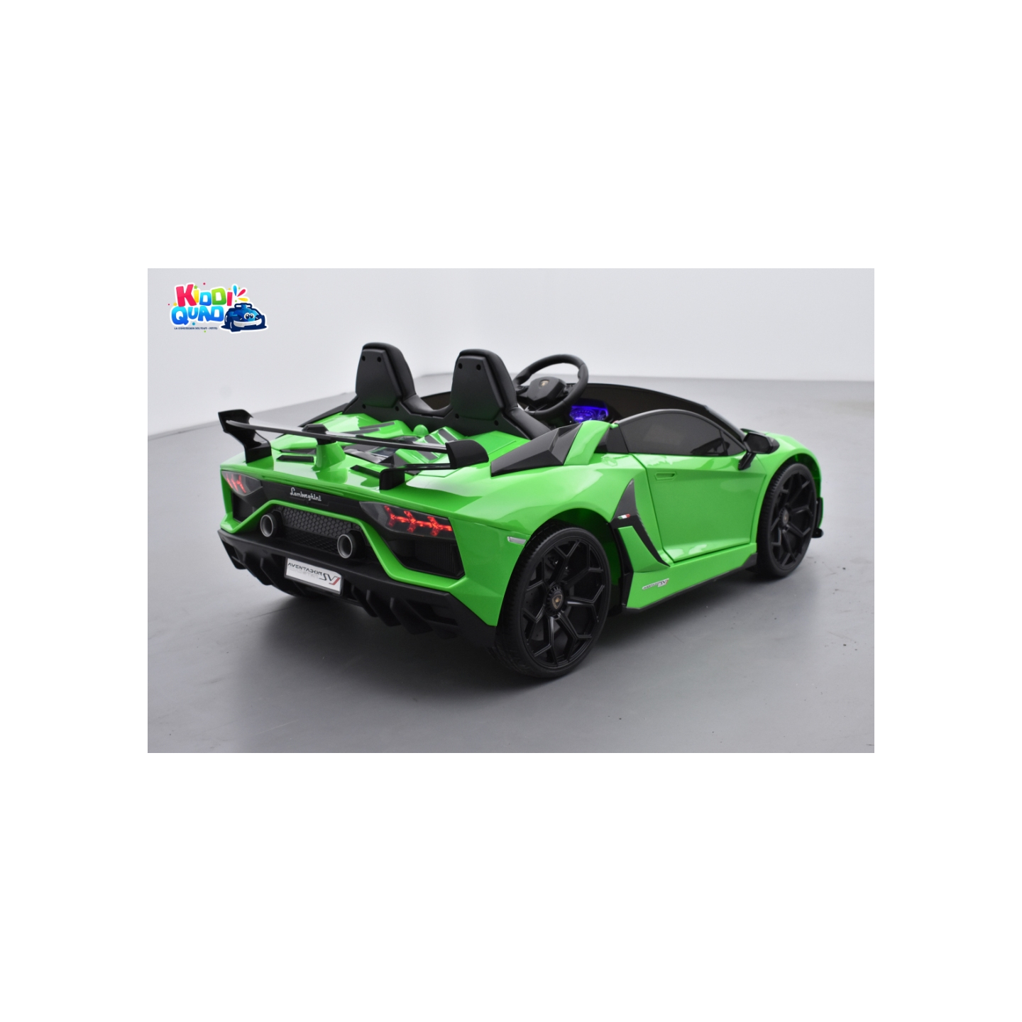 Lamborghini SVJ 2 places Vert, voiture électrique pour enfant, 24 volts - 4 moteurs