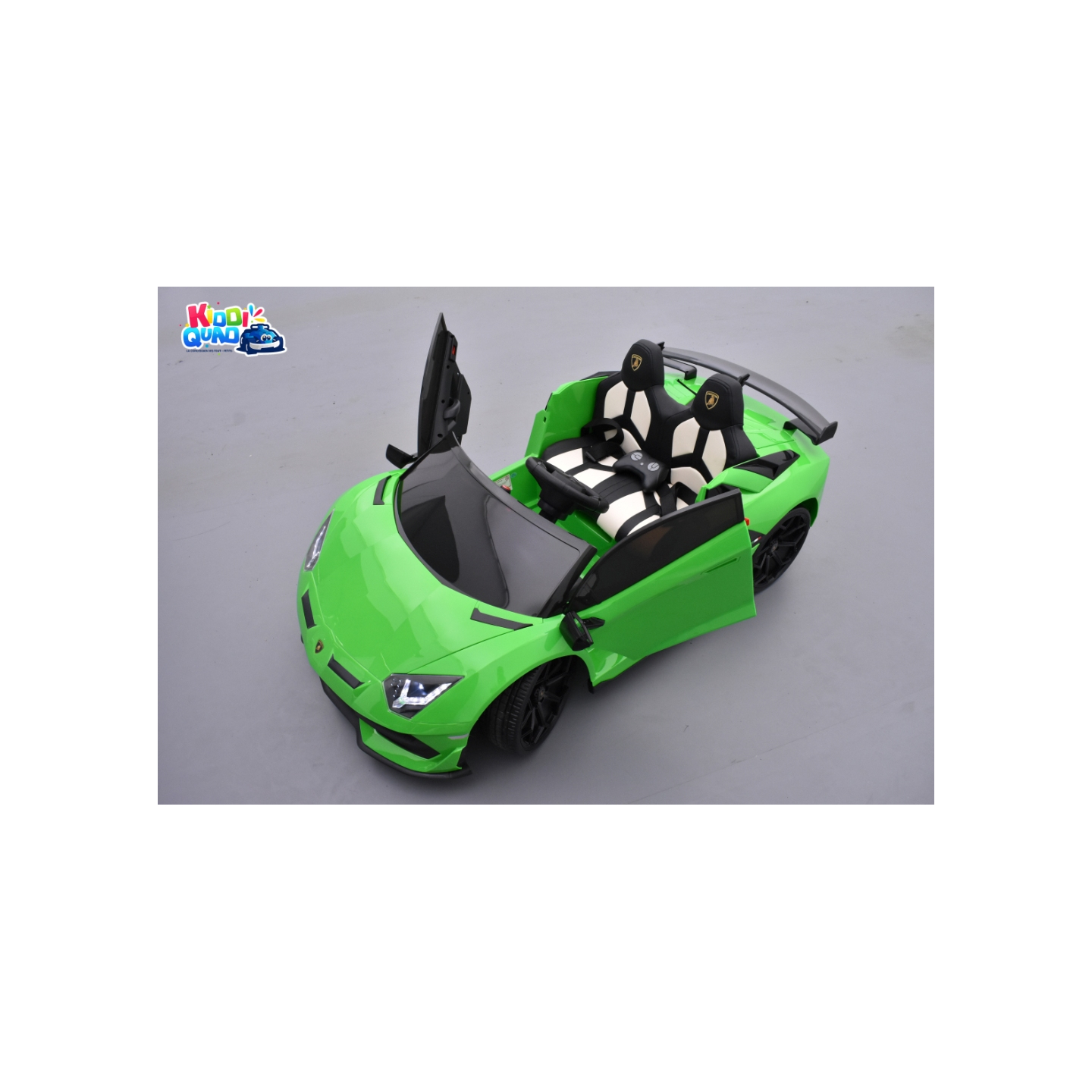 Lamborghini SVJ 2 places Vert, voiture électrique pour enfant, 24 volts - 4 moteurs