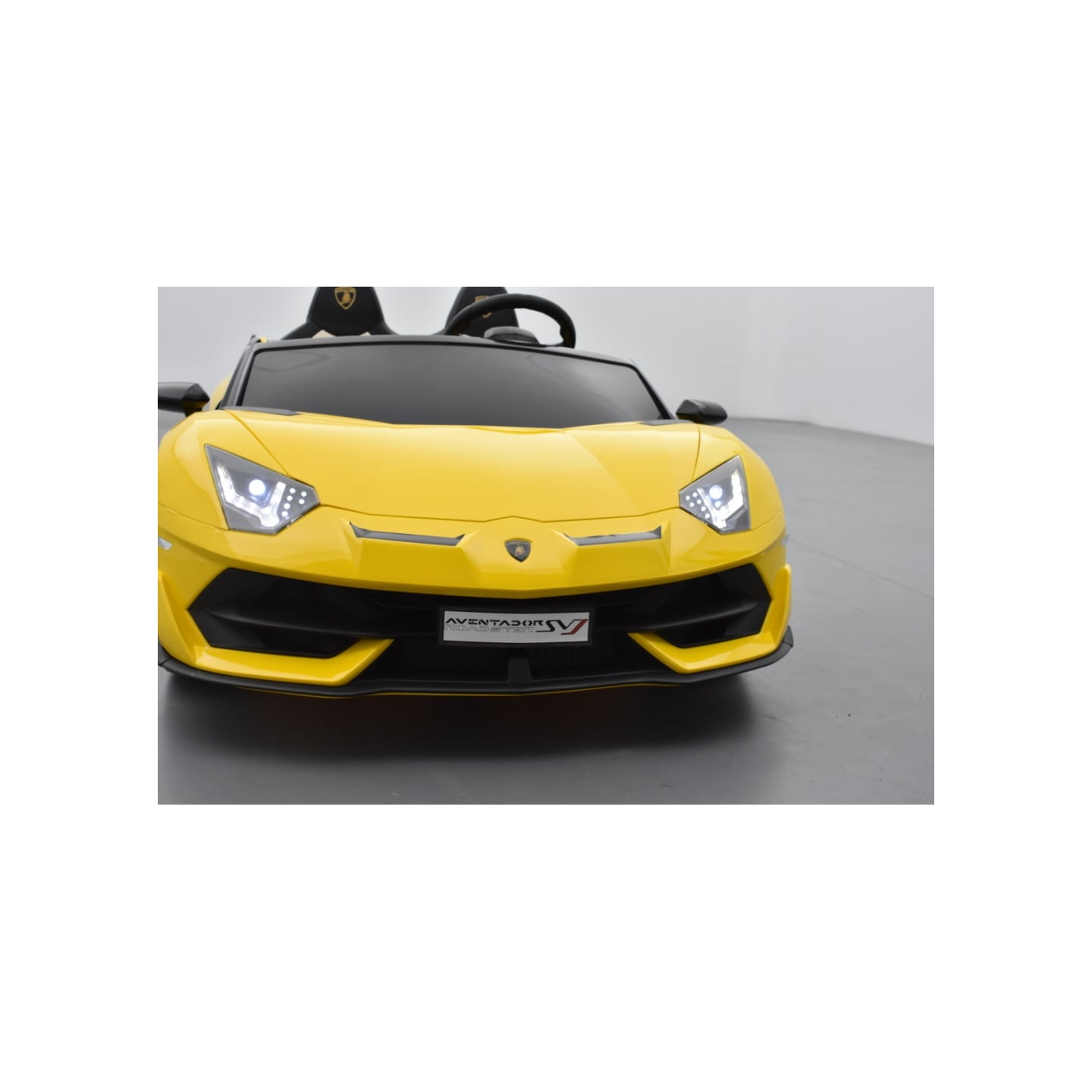 Lamborghini SVJ 2 places jaune, voiture électrique pour enfant, 24 volts - 4 moteurs