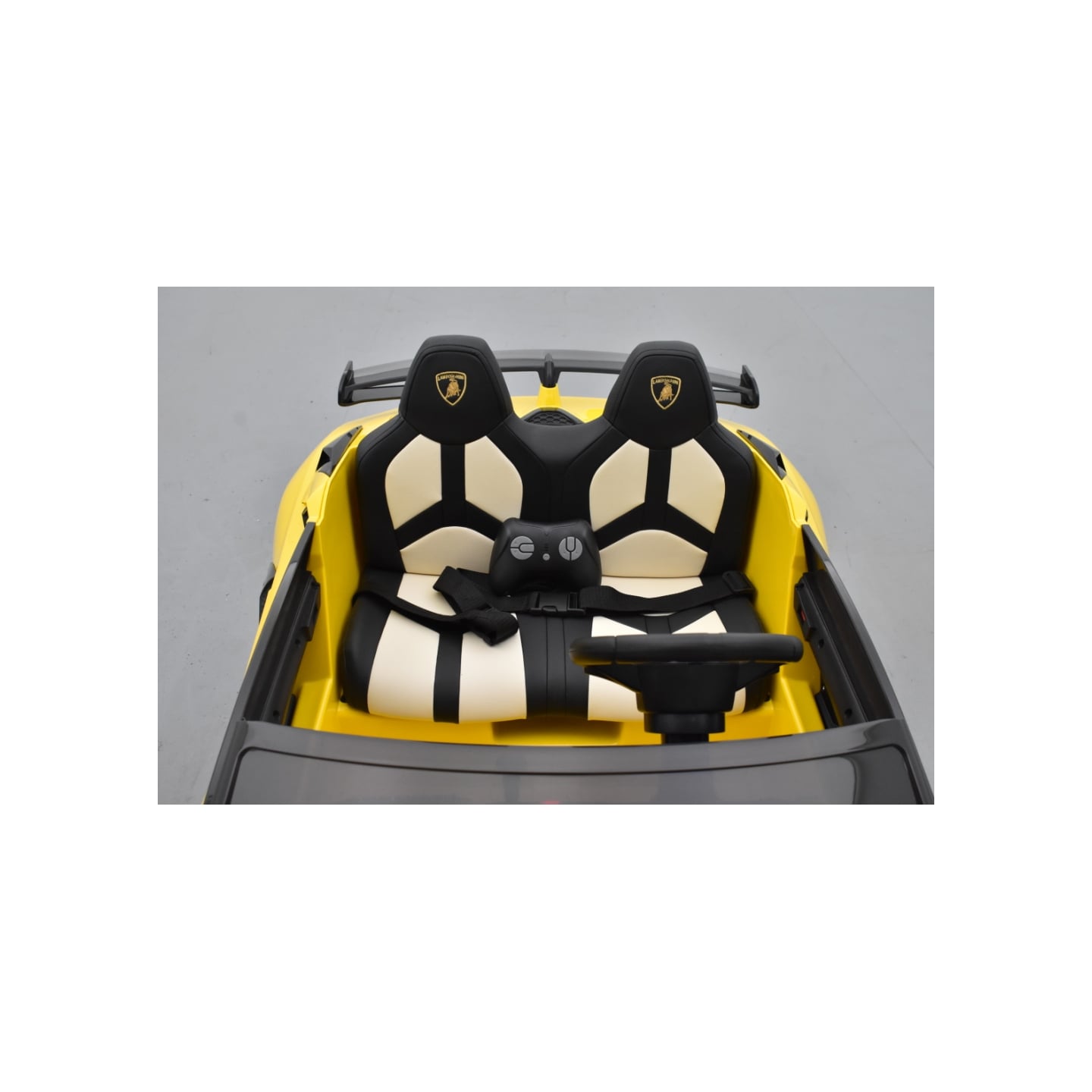 Lamborghini SVJ 2 places jaune, voiture électrique pour enfant, 24 volts - 4 moteurs