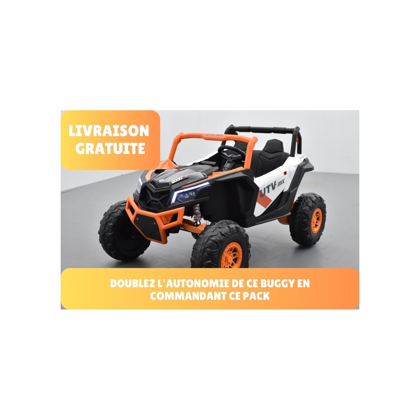 Pack Scorpion orange + 2ème chargeur + 2ème batterie + housse + plaque d'immatriculation