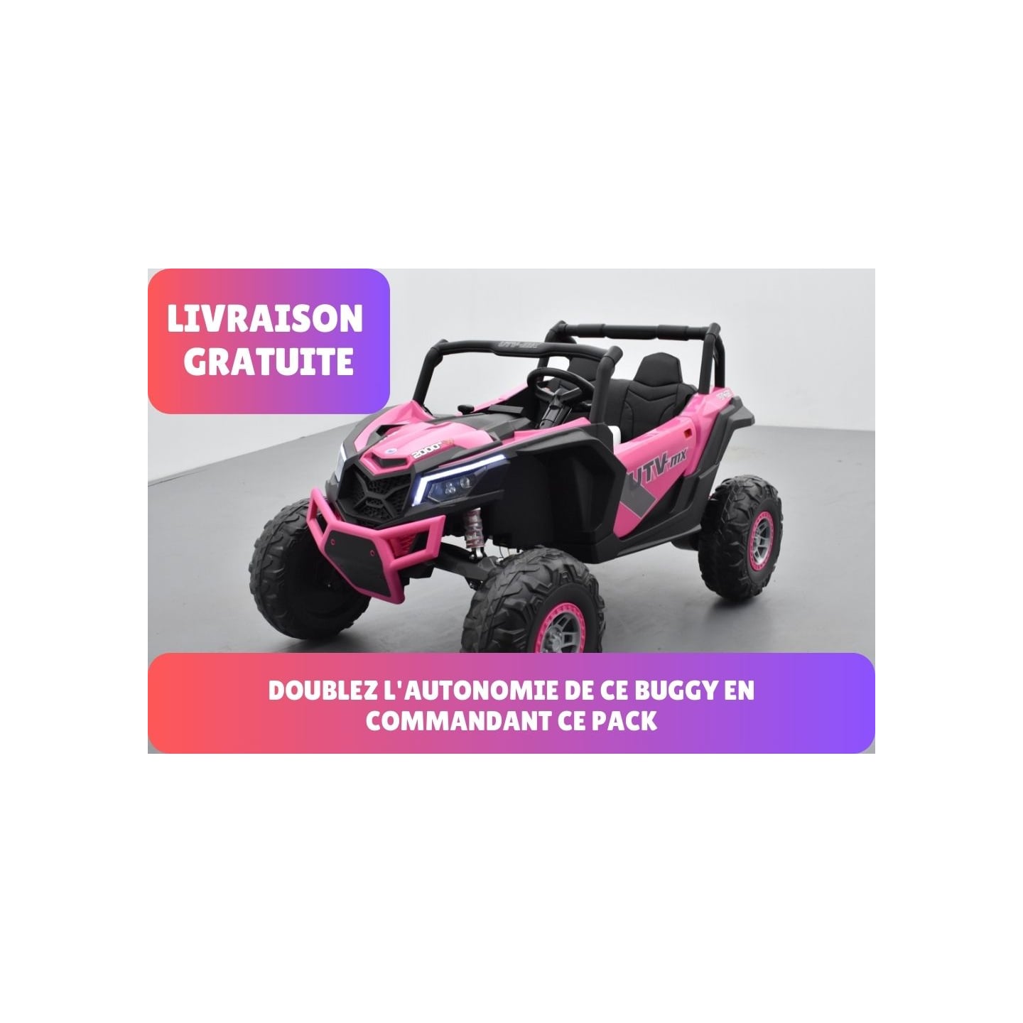 Pack Scorpion rose + 2ème chargeur + 2ème batterie + housse + plaque d'immatriculation