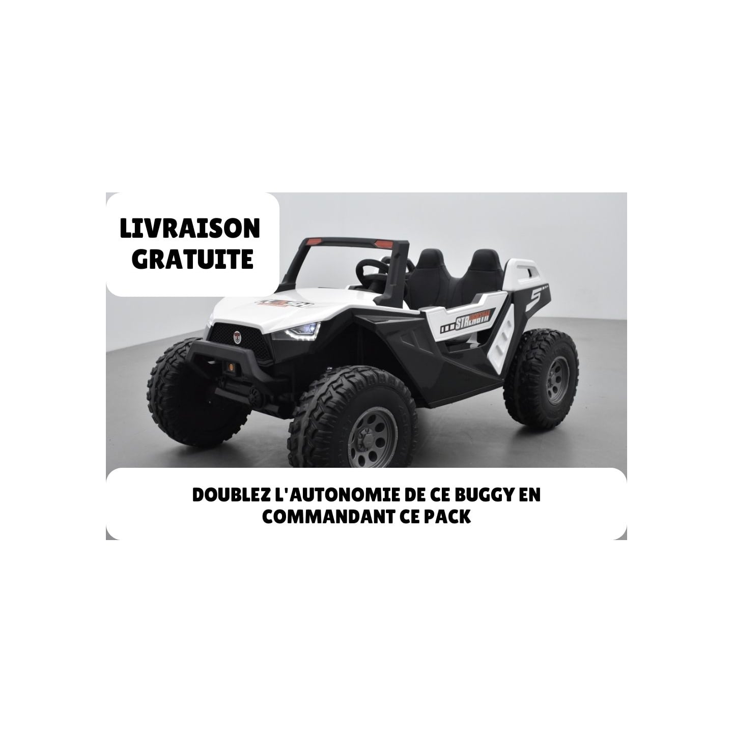 Pack Crawler blanc + 2ème chargeur + 2ème pack batterie + housse + plaque