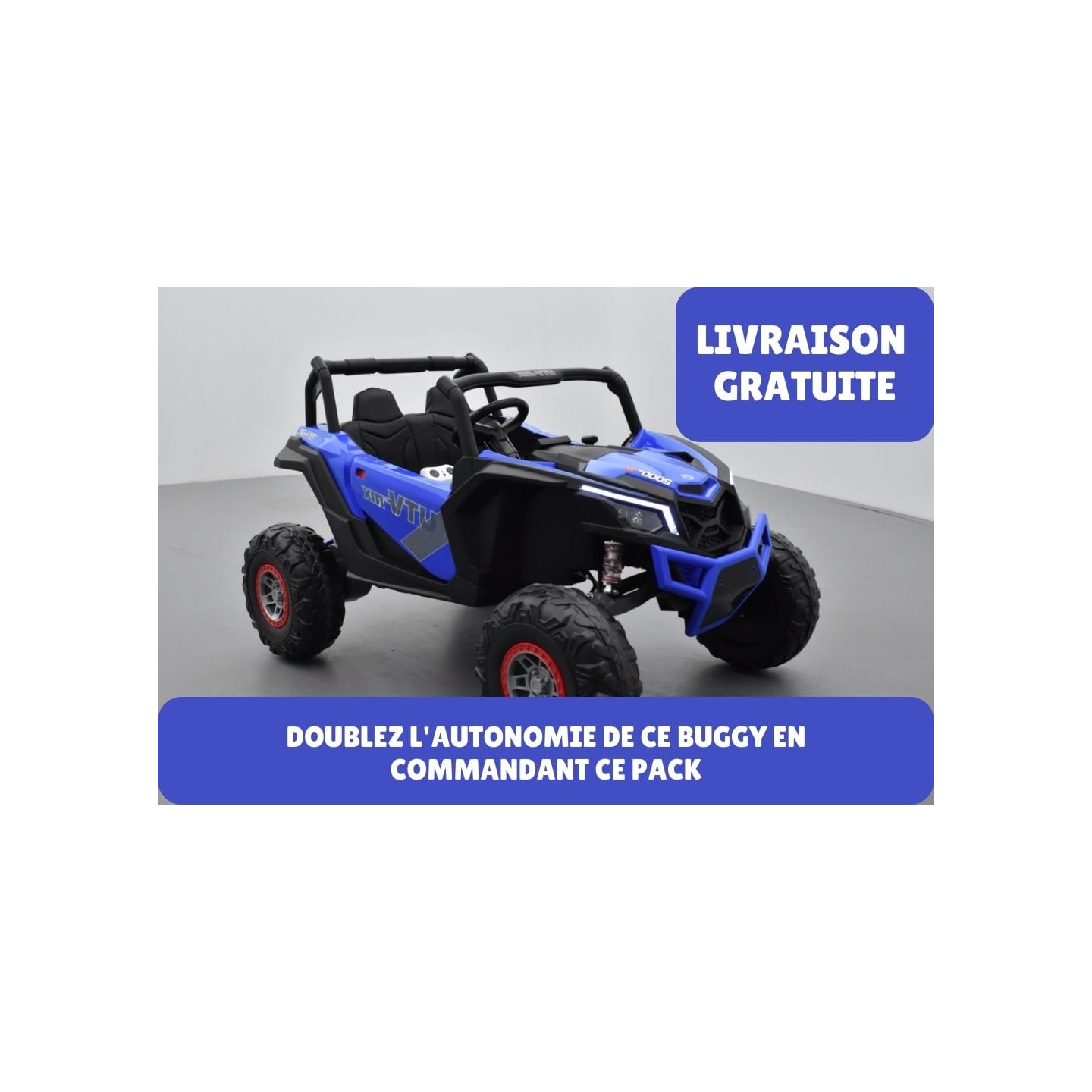 Pack Scorpion bleu+ 2ème chargeur + 2ème batterie + housse + plaque