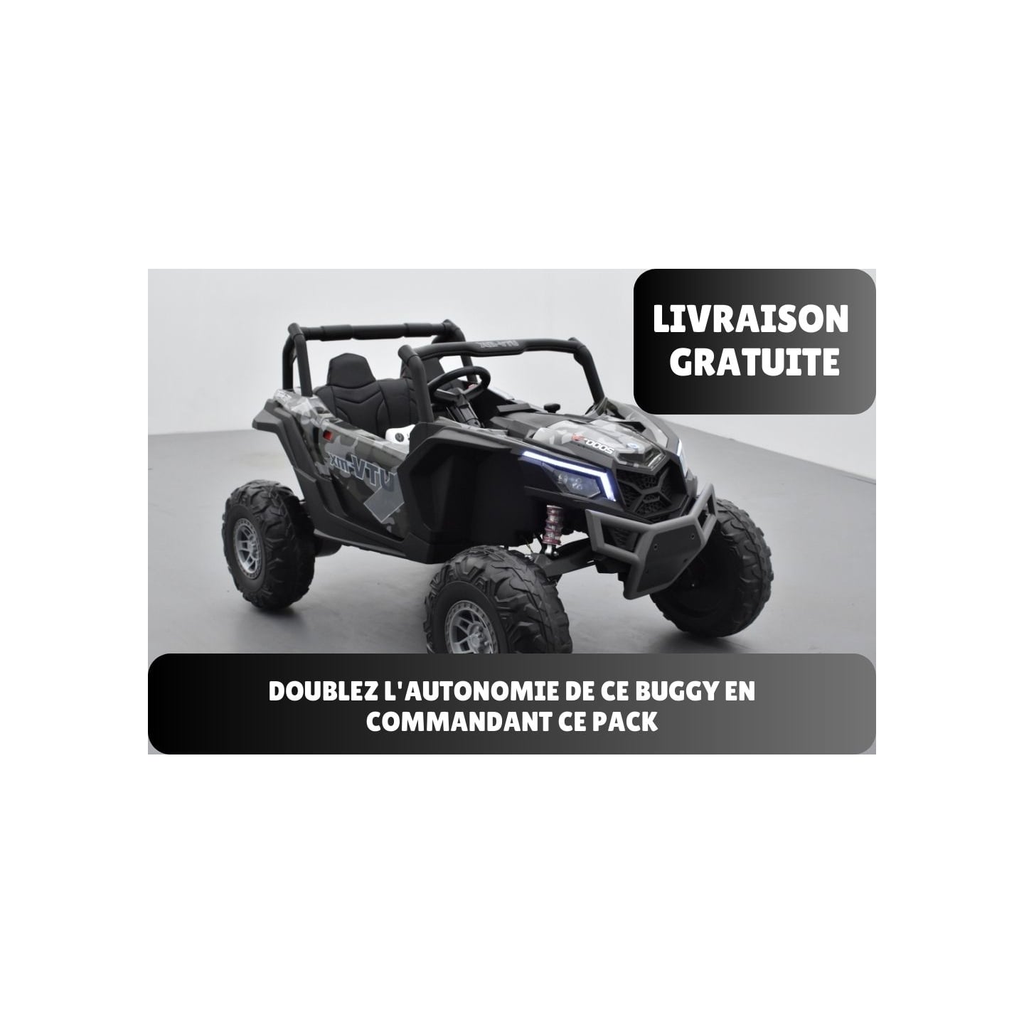 Pack Scorpion camo + 2ème chargeur + 2ème batterie + housse + plaque d'immatriculation