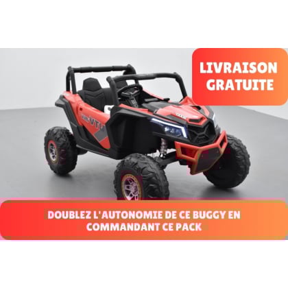 Pack Scorpion rouge + 2ème chargeur + 2ème batterie + housse + plaque d'immatriculation