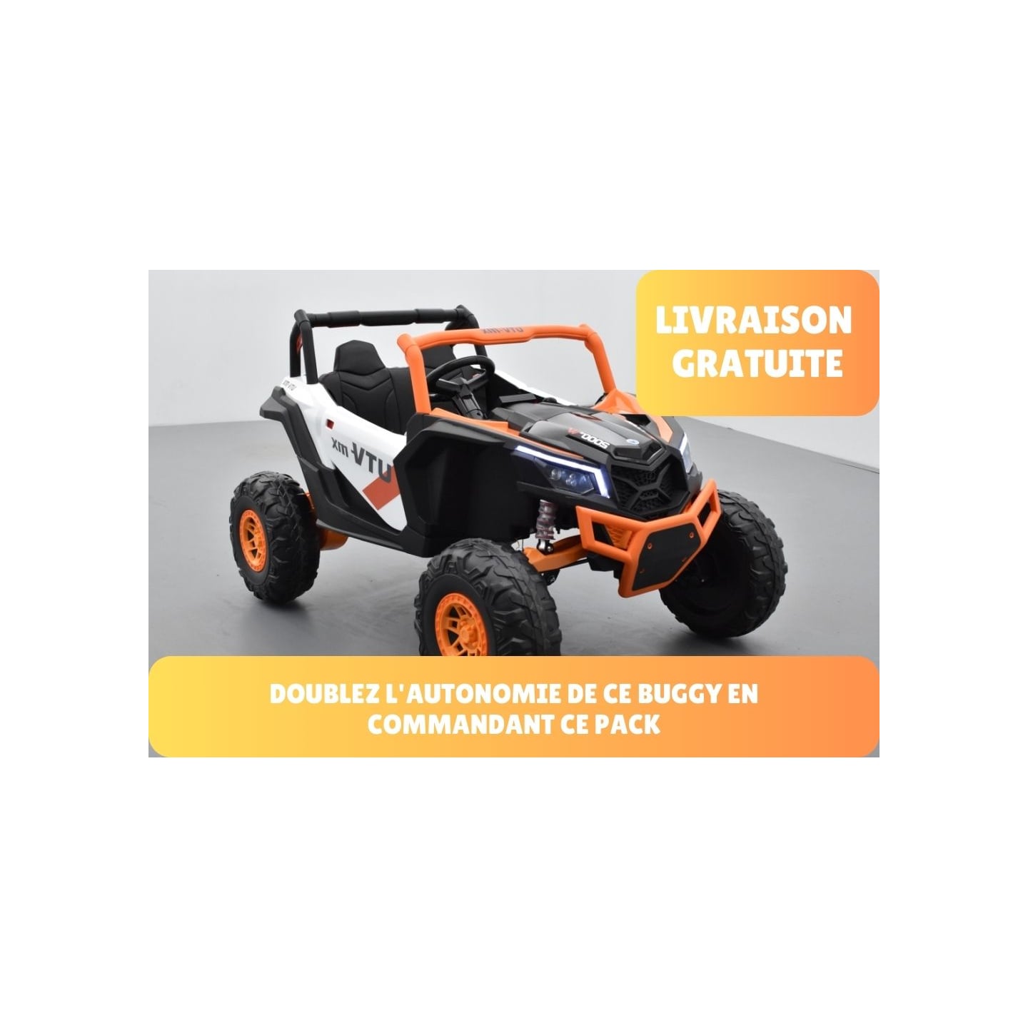 Pack Scorpion orange + 2ème chargeur + 2ème batterie + housse + plaque d'immatriculation