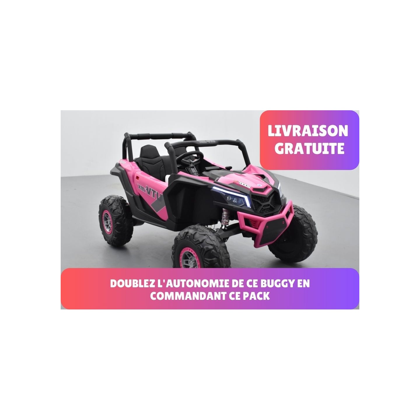 Pack Scorpion rose + 2ème chargeur + 2ème batterie + housse + plaque d'immatriculation