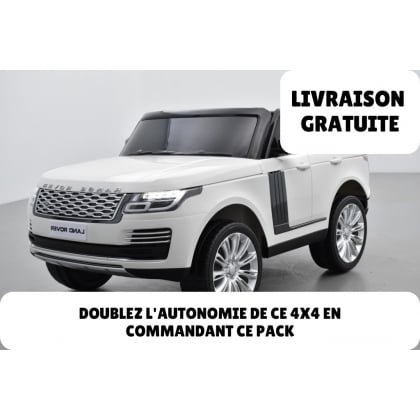Pack Range Rover HSE blanc + 2ème chargeur + 2ème batterie + housse + plaque